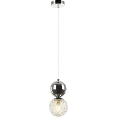 Pendant Light Chrome With Terrain Glass G9 5W Syli