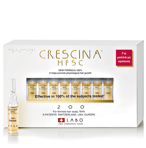 Crescina HFSC 100% 200 Man Θεραπεία Ανάπτυξης Μαλλ