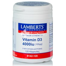 Lamberts Vitamin D3 4000iu, 120 caps (8142-120)