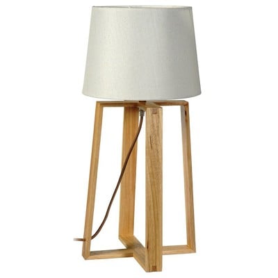 Table Lamp Me Wooden Base Ε27 Cl 6320 Ml