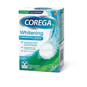 COREGA Whitening καθαριστικά δισκία οδοντοστοιχιών