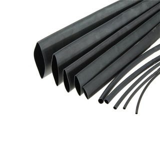 Heat-Shrink Tubing with Glue 40mm 3:1 Black 1m