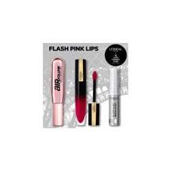 L'Oreal Paris Promo Makeup Paris Fashion Week With Flash Pink Air Volume Mega Mascara 9ml & Brow Artist Plumper Eyebrow Mascara 7ml & Liquid Lip Gloss Liquid Lipstick 6.4ml