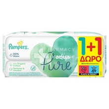 Pampers Σετ Aqua Pure Wipes - Μωρομάντηλα, 2 x 48τμχ. (1+1 ΔΩΡΟ)