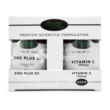 Power Health Σετ Platinum - Zinc 15mg Plus Vitamin D3 2000iu, 30 tabs & ΔΩΡΟ Vitamin C 1000mg, 20 tabs