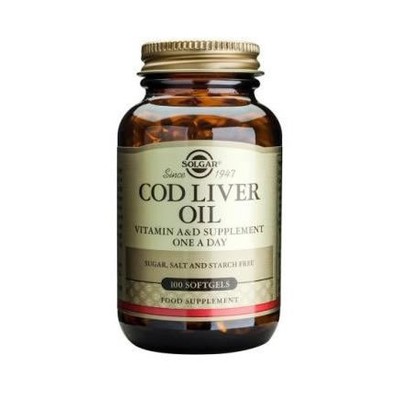 Solgar Cod Liver Oil softgels 100 Μαλακές Κάψουλες