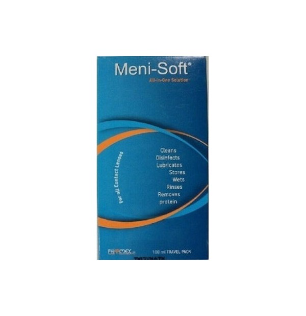 Meni Soft All-In-One Διάλυμα καθαρισμού για όλους τους φακούς επαφής, 100ml