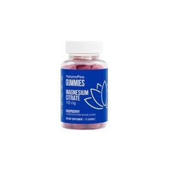 Natures Plus Gummies Magnesium Citrate 105mg Nutritional Supplement To Strengthen The Nervous & Muscle System With Raspberry Flavor 75 Gummies