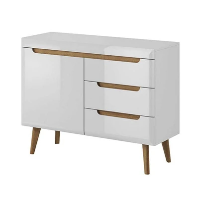  Μπουφές 107x83x40cm 21104-NRs Λευκό+Higloss Λευκό