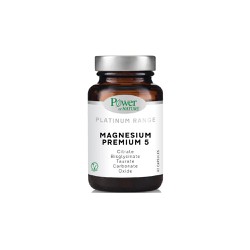 Power Health Platinum Range Magnesium Premium 5 Συμπλήρωμα Διατροφής Για Το Μυϊκό & Νευρικό Σύστημα 60 κάψουλες