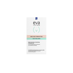 Intermed Eva Intima Maxi Size Towelettes Individually Packed Instant Cleaning & Deodorizing the Sensitive Area 12 cloths