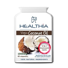 Healthia Virgin Coconut Oil 1000mg Συμπλήρωμα Διατροφής με Έλαιο Καρύδας, 60 caps