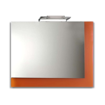 Καθρέπτης μπάνιου 90x70 πορτοκαλί lacobel κρύσταλλ