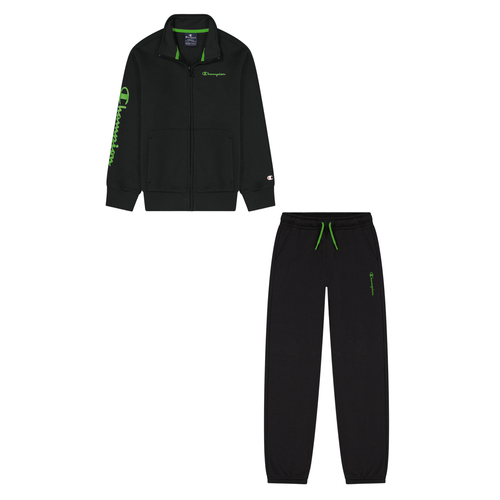 Champion Boy Full Zip Suit (306594)-BLACK