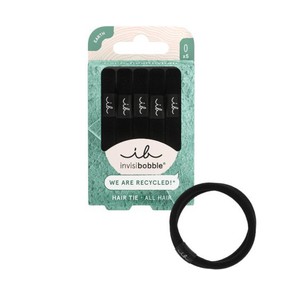 Invisibobble Hair Ties Black, 5pcs