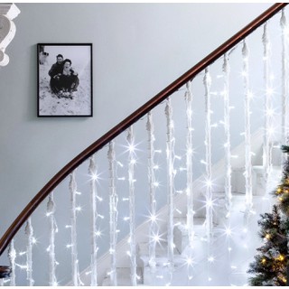 Christmas Lights Curtain 240 LED Cool White with T