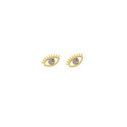 InoPlus Borghetti Pharma Lobo Occhio Oro 0957 Hypoallergenic Eye Earrings 1 pair