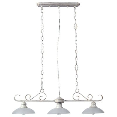 Pendant Rail Light With Gold Patina & Ecru Matte G