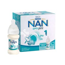 Nestle Nan Optipro 1 - Γάλα 1ης Βρεφικής Ηλικίας, 6 x 70ml μπουκάλια & θηλές