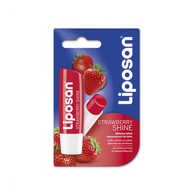 LIPOSAN Lip Balm Strawberry Shine Ενυδατικό Στικ Χειλιών Με Άρωμα Φράουλα 4.8g