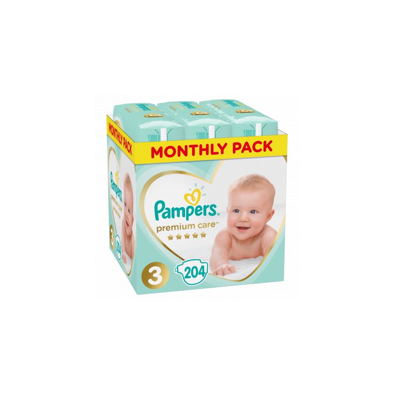 Pampers Pampers Premium Care Diapers Size 3 Midi 6 10 Kg 204 Diapers