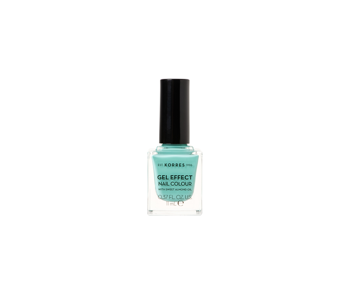 KORRES NAIL COLOUR GEL EFFECT (WITH ALMOND OIL) No98 AQUATIC TURQUOISE 11ML