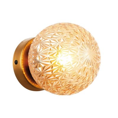 Wall Lamp With Amber Glass G9 25W Aspa