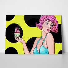 Cupcake woman pop art 304093625 a