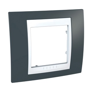Unica Plus Frame 1 Gang Slate Gray/White MGU6.002.