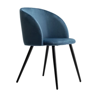 Πολυθρόνα Varossi Ύφασμα Velvet Love Πετρόλ 52x57x