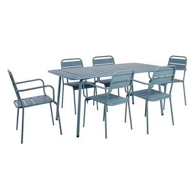 Brio Slat set Τραπεζαρία Κήπου -Βεράντας (6+1), Μέ