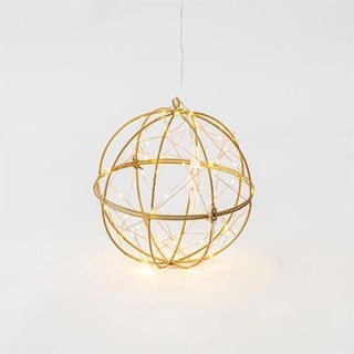 Lighted Metal Ball 60 Warm White Led with Adaptor 