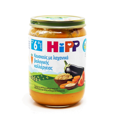 HIPP Bio Βρεφικό Γεύμα ΚουσΚούς Με Λαχανικά Βιολογικής Καλλιέργειας Από 6 Μηνών 190g