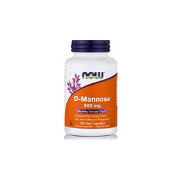 Now D-Mannose 500mg Συμπλήρωμα Διατροφής Για Την Καταπολέμηση Των Λοιμώξεων Του Ουροποιητικού 120 φυτικές κάψουλες