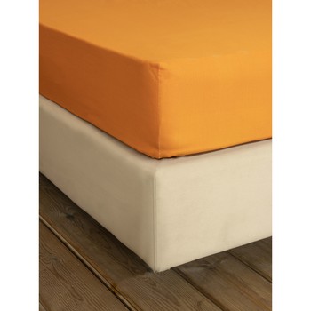Σεντόνι Γίγας Με Λάστιχο (180x200+32) Unicolors Deep Orange NIMA Home 