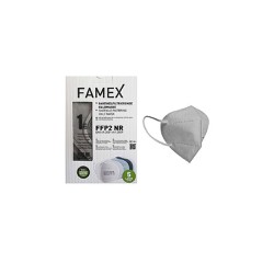 Famex Μάσκα Υψηλής Προστασίας FFP2 Γκρι 10 τεμάχια