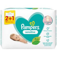 Pampers Promo Sensitive Βaby Wipes 3x52τμχ - Μωρομ