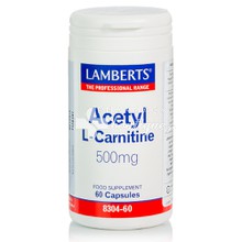 Lamberts ACETYL L-CARNITINE 500mg, 60caps (8304-60)