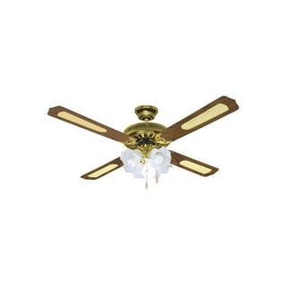Ceiling Fan with Light 70W Dark Wood 147-29004