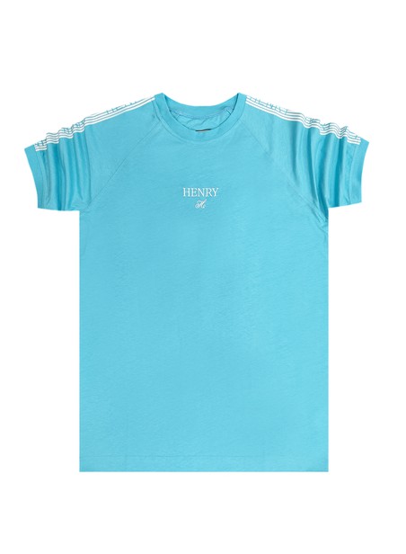 Henry clothing teal logo taped tee
