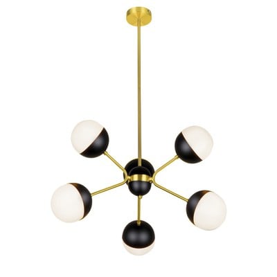 Pendant Light 6 Lights Gold Black G9 40W Orbit