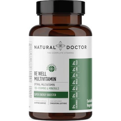 NATURAL DOCTOR Be Well Multivitamin Συμπλήρωμα Διατροφής Πολυβιταμινών 60 Φυτικές Κάψουλες