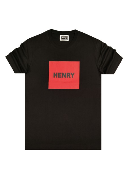 Henry clothing red logo tee - black