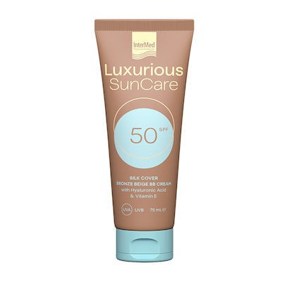 LUXURIOUS SunCare Silk Cover BB Cream With Hyaluronic Acid SPF50 Αντηλιακή Κρέμα Προσώπου Με Χρώμα, 75ml - Bronze Beige