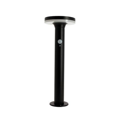 Solar Floor Light Led Round Black With Motion Sens