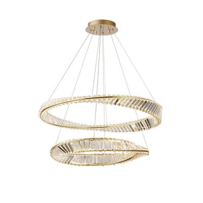 Pendant Light 125W Wavy Circles D40-D60 Gold