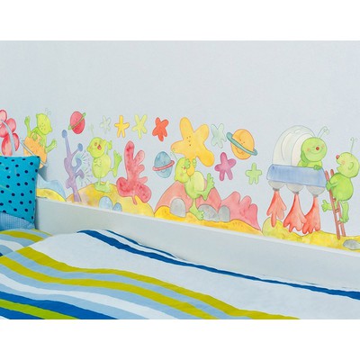 Children'S Wall Sticker Green Aliens