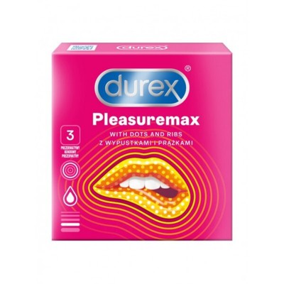DUREX Προφυλακτικά Pleasure Max Mε Ραβδώσεις 3 Τεμάχια
