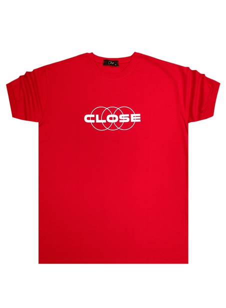 Clvse society red three circles logo t-shirt 