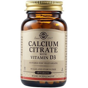 SOLGAR Calcium citrate 250MG with Vitamin D3 60tab